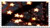 Stamp of star shaped lights in the dark